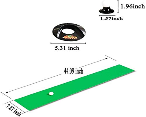 SOWOFA Golf Adecuado para niños de 3 a 6 años 3 Palos de Golf y 8 Bolas de Colores de práctica, 4 Hoyos de Golf Bolsa de Almacenamiento de Golf Gratis Configure una Alfombra de Hierba Verde simulada