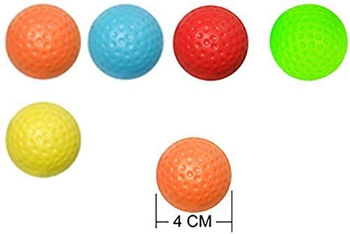 SOWOFA Golf Adecuado para niños de 3 a 6 años 3 Palos de Golf y 8 Bolas de Colores de práctica, 4 Hoyos de Golf Bolsa de Almacenamiento de Golf Gratis Configure una Alfombra de Hierba Verde simulada