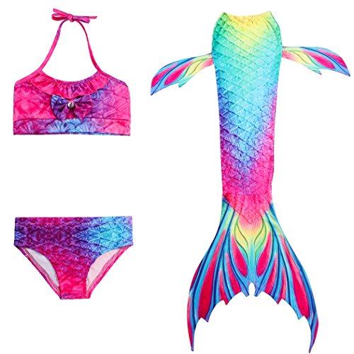 SPEEDEVE Traje de Baño Bikini Sirena para Niña,DH02-130