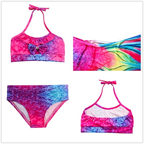 SPEEDEVE Traje de Baño Bikini Sirena para Niña,DH02-130