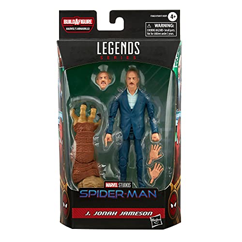 Spiderman Marvel Legends Series J. Jonah Jameson acción Coleccionable de 15 cm, 3 Accesorios y 1 Pieza de construcción de una Figura, Multicolor (Hasbro F3021)