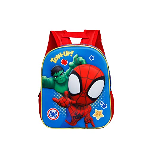 Spiderman Team-Mochila 3D Pequeña, Multicolor