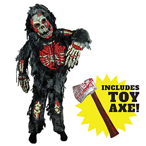 Spooktacular Creations - Disfraz de Zombi para niño con Hacha sangrienta (Medium, Black)