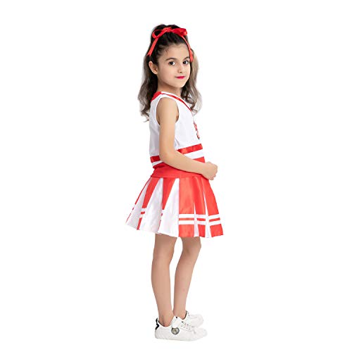 Spooktacular Creations High School Cheerleader Costume Child Cheerleading Girl Uniform Outfit (Large ( 10- 12 yrs))