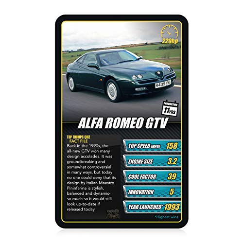 Sports Cars Top Trumps Juego de Cartas