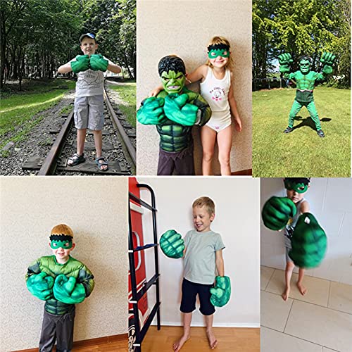 SPOTOR Guantes de Capitán América Niño Vengadores Hulk/Spiderman/Capitán América/Guantes de Thanos Accesorios Cosplay niño niña Halloween superhéroe Juego puño Fiesta Regalo