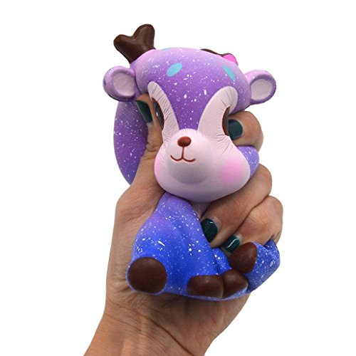 squishys Kawaii Ciervo, Galaxia Kawaii Deer Squishies Lento Creciente Crema perfumada Squishy Squeeze Toys, Regalo de los niños, Juguete de la descompresión