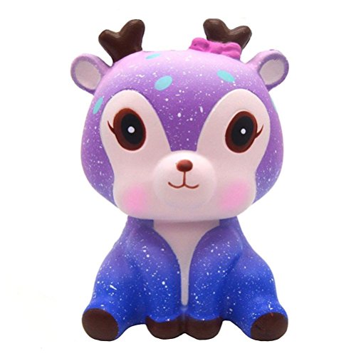 squishys Kawaii Ciervo, Galaxia Kawaii Deer Squishies Lento Creciente Crema perfumada Squishy Squeeze Toys, Regalo de los niños, Juguete de la descompresión