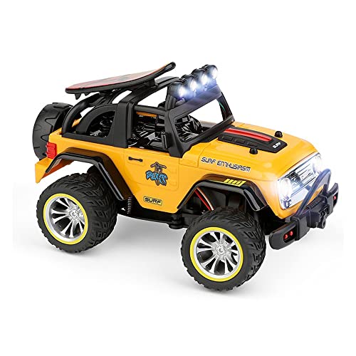 SSBH Coche de Control Remoto a Escala 1/32 con Luces, Mini camión de Escalada para vehículo Todoterreno RC de 2,4 GHz, Coche de Juguete eléctrico Recargable, Neumáticos TPR