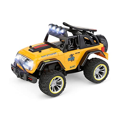 SSBH Coche de Control Remoto a Escala 1/32 con Luces, Mini camión de Escalada para vehículo Todoterreno RC de 2,4 GHz, Coche de Juguete eléctrico Recargable, Neumáticos TPR