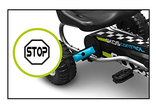 STAMP GOKART A Pedales SKIDS Control 89 x 52 cm, J679001, Azul, Verde, Gris y Negro