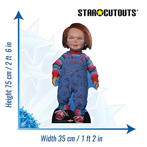 Star Cutouts SC1326 Good Guys Doll Chucky Child's Play - Recorte de cartón de tamaño natural perfecto para Halloeen, amigos y fans, multicolor, 75 x 35 x 35 cm