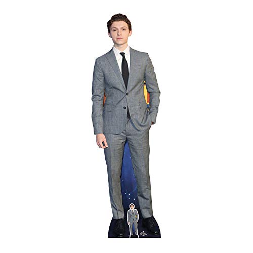 STAR CUTOUTS- Tom Holland Lifesize Cardboard with Free Cut out 1 Recorte tamaño Real con 1 Mini Corte de cartón, Multicolor (CS756)