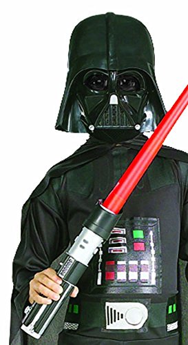 Star Wars - Disfraz de Darth Vader para niño, caja con disfraz, máscara y espada, 8-10 años (Rubie`s 41020-L)