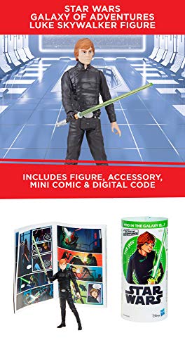 Star Wars Galaxy of Adventures Luke Skywalker Action Figure 3.75" and Mini Comic