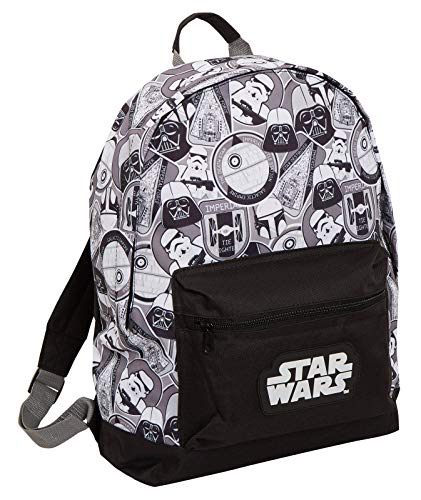 Star Wars Mochila grande Darth Vader Storm Trooper Escuela Universitaria para portátil, negro/blanco (Negro) - MNCK13122