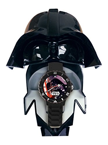 Star Wars - Reloj analógico con Estuche y Casco, Multicolor (Kids SW-92223)