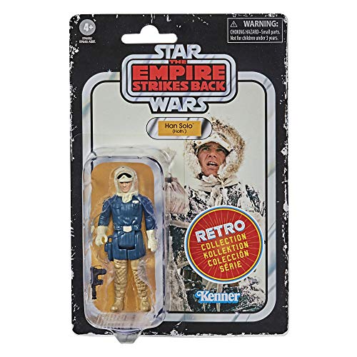 Star Wars Retro Collection Han Solo (Hoth) Juguete Escala de 9,5 cm Star Wars: The Empire Strikes Back Figure, Juguetes para niños a Partir de 4 años