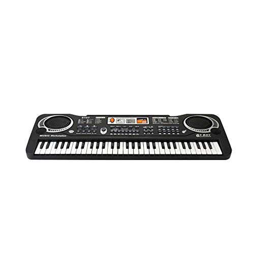 Staright 61 Teclas Órgano electrónico USB Teclado Digital Piano Instrumento Musical Juguete para niños con micrófono