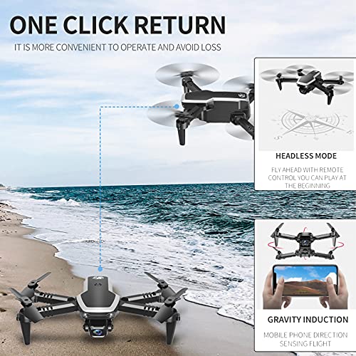 Staright CSJ S171 Pro RC Drone con cámara Mini Drone Quadcopter Plegable para niños con función Trayectoria Vuelo Modo sin Cabeza Vuelo 3D Auto Hover One Key Despegue Aterrizaje One Key Return