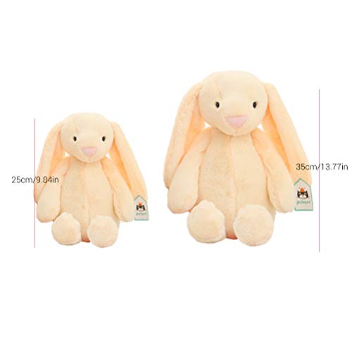 Stecto Muñeca Conejo Orejas Largas, 25cm Muñeca Conejo Conejo, Conejo de Peluche de Peluche para bebés, niños y niñas, Conejo de Peluche Sentado, Juguete Peluche Bebé Orejas Largas