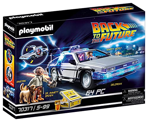 Steinchenwelt Playmobil 70317 Back to The Future Delorean + 70459 Back to The Future Marty McFly y Dr. Emmett Brown