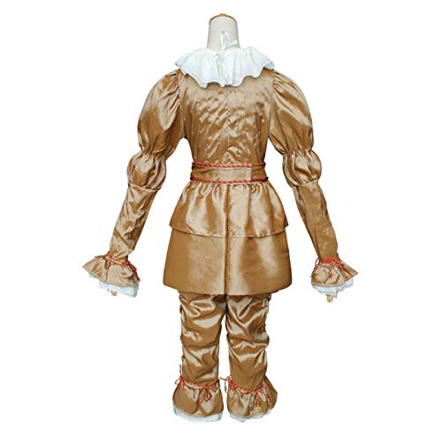 Stephen King's It Pennywise Disfraz de Cosplay Scary Joker Suit Halloween Clown Cos (Gold, S)