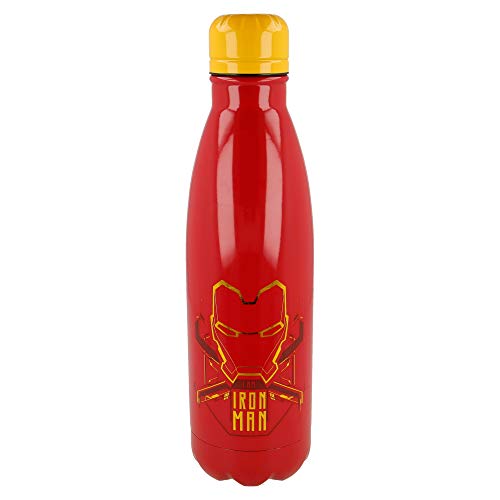 Stor | Iron Man - Marvel | Botella de Agua Acero Inoxidable 780 ml - Botella Reutilizable Libre de BPA