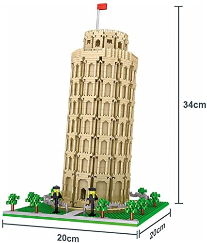 STRTG Bloques De Construcción De Arquitectura La Torre Inclinada De Pisa, (2148 Piezas) Mini Bloques Nano, Juego De Construcción Y Modelo Coleccionable para Adultos, Niños