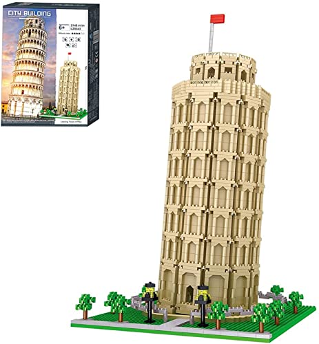 STRTG Bloques De Construcción De Arquitectura La Torre Inclinada De Pisa, (2148 Piezas) Mini Bloques Nano, Juego De Construcción Y Modelo Coleccionable para Adultos, Niños