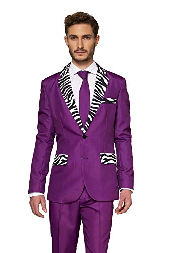 Suitmeister Men Suit Juego de Pantalones de Traje de Negocios, Pimp, XL para Hombre