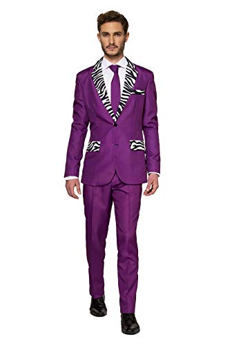 Suitmeister Men Suit Juego de Pantalones de Traje de Negocios, Pimp, XL para Hombre