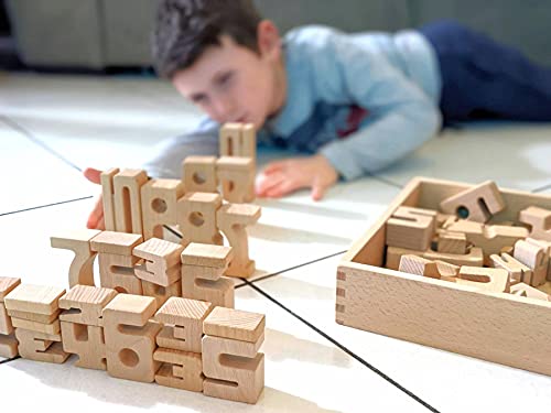 SumBlox Mini. Juego de Construcción. Bloques de Madera para Aprender Matemáticas. Set Iniciación 38 Piezas + 36 fichas de Actividades