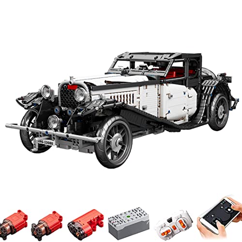 Sunery Bloques de construcción de coches clásicos para Bugatti 50T, 2,4 GHz/APP RC, modelo antiguo, 3564 + piezas de montaje compatibles con Lego Technic