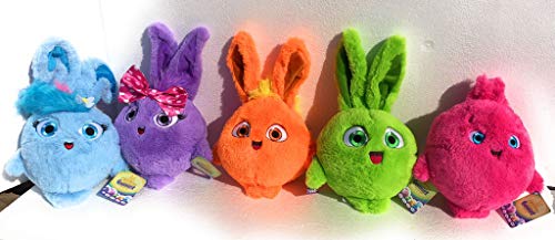 Sunny Bunnies Serie completa de 5 piezas – Turbo – Iris – Big Boo – Hopper – Shiny – Altura aprox. 35 cm