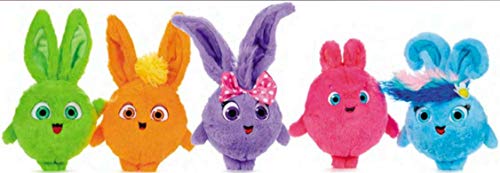 Sunny Bunnies Serie completa de 5 piezas – Turbo – Iris – Big Boo – Hopper – Shiny – Altura aprox. 35 cm