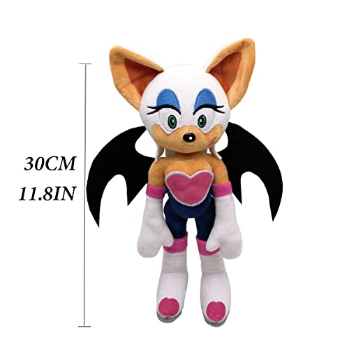 	 Super Sonic Hedgehog Peluches Juguetes Figura Blaze Rouge Animales de Peluche Colecciones Muñeca Regalo-2PCS