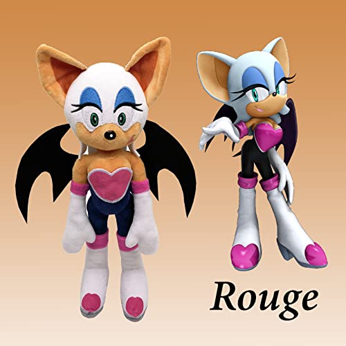 	 Super Sonic Hedgehog Peluches Juguetes Figura Blaze Rouge Animales de Peluche Colecciones Muñeca Regalo-2PCS