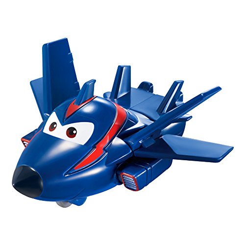 Super Wings - Chase, figura transformable Super Wings, 6 x 5.5 x 5.5 cm (ColorBaby 85216)