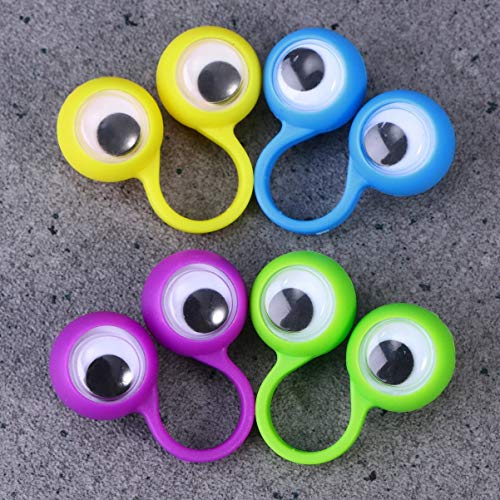 Supvox 50 Pcs Ojos Marionetas de Dedo Lindo Ojo Juguete de Dedo Marioneta de Dedo Juguete Educativo Entre Padres E Hijos Juego Interactivo Goodie Bolsas de Relleno para Niños Niños Color