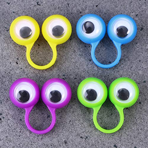 Supvox 50 Pcs Ojos Marionetas de Dedo Lindo Ojo Juguete de Dedo Marioneta de Dedo Juguete Educativo Entre Padres E Hijos Juego Interactivo Goodie Bolsas de Relleno para Niños Niños Color