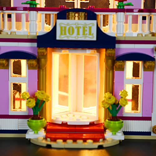 SWDZ Juego de luces LED para Lego Friends Grand Hotel Resort Dolls House, kit de iluminación de bloques de construcción compatible con Lego 41684 (no incluye el modelo)