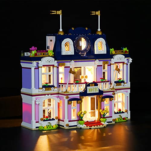 SWDZ Juego de luces LED para Lego Friends Grand Hotel Resort Dolls House, kit de iluminación de bloques de construcción compatible con Lego 41684 (no incluye el modelo)