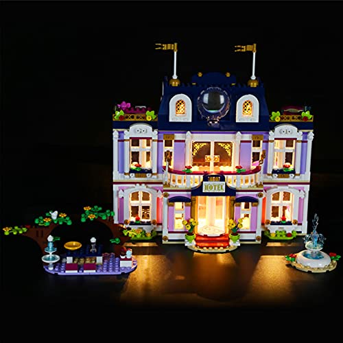 SWDZ Juego de luces LED para Lego Friends Grand Hotel Resort Dolls House, kit de iluminación de bloques de construcción compatible con Lego 41684 (no incluye el modelo)