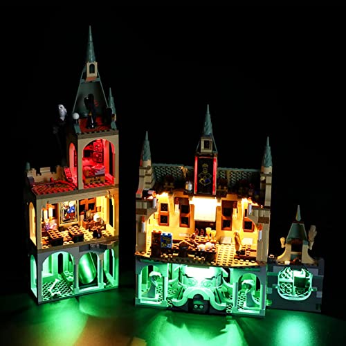 SWDZ Juego de luces LED para Lego Harry Potter Hogwarts Cámara de Secretos, kit de iluminación de bloques de construcción compatible con Lego 76389 (no incluye el modelo)