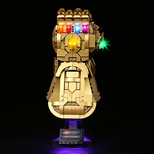 SWDZ Juego de luces LED para Lego Infinity Guantelete 76191, kit de iluminación de bloques de construcción compatible con Lego 76191 (no incluye el modelo)