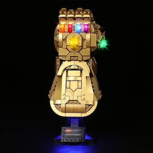 SWDZ Juego de luces LED para Lego Infinity Guantelete 76191, kit de iluminación de bloques de construcción compatible con Lego 76191 (no incluye el modelo)