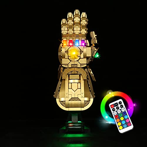 SWDZ Juego de luces LED para Lego Infinity Guantelete 76191, kit de iluminación de bloques de construcción compatible con Lego 76191 (no incluye el modelo)