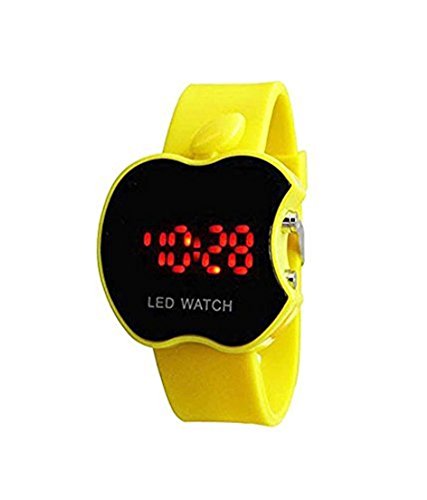 Swissrock Reloj de pulsera LED digital combinado amarillo y negro