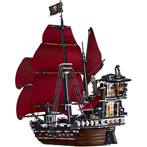 SXCYU Bloques Juguetes para niños Juguetes para niños y niñas Barco Pirata Gudi Pirata del Caribe Conjunto de Barcos Reales españoles Black Pearl Model Building, S7322 sin Caja